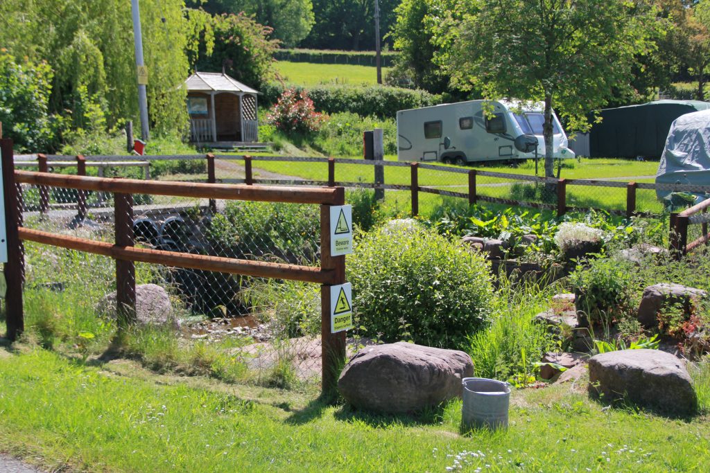 Cwmdu Campsite, Pond, Waterfall, Brecon, Brecon Beacons, National Park
